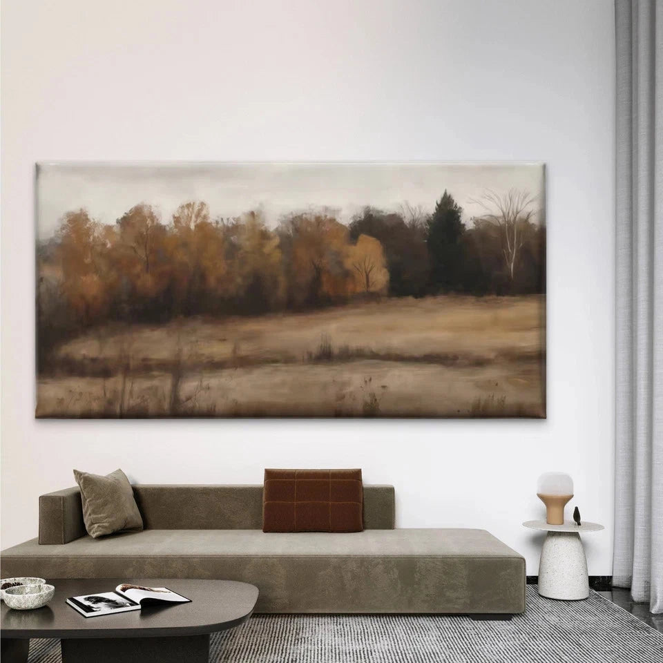 Autumn Forest Landscape Wall Art Canvas Office Home Room Framed 120x60cm