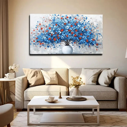 Vibrant Plant Design Wall Art canvas office home room framed 120x60cm