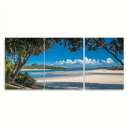 3pcs Noosa National Park Australia  Wall Art Set Canvas Framed 40x60cm - High Quality Print 100% Australian Made Wall Canvas Ready to Hang - Bella Home Decor