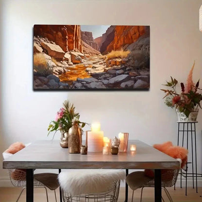 Desert Creek Modern Deco Wall Art Canvas Office Home Room Framed 120x60cm