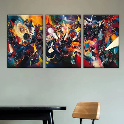 3pcs abstract painting on canvas Wall Art Set Canvas Framed 40x60cm - High Quality Print 100% Australian Made Wall Canvas Ready to Hang - Bella Home Decor