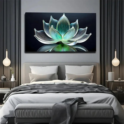 Transparent For Lotus Wall Art Canvas Office Home Room Framed 120x60cm