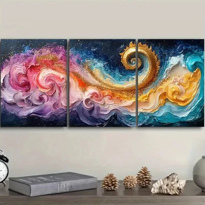 3pcs Featuring a Whale Wall Art Canvas Unframed - High Quality Print 100% Australian Made Wall Canvas - Bella Home Decor