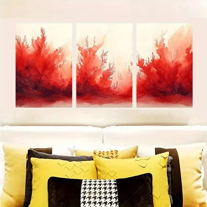 3pcs Red Sea Nature Coral Painting Wall Art Set Canvas Framed 60x90cm - High Quality Print 100% Australian Made Wall Canvas Ready to Hang