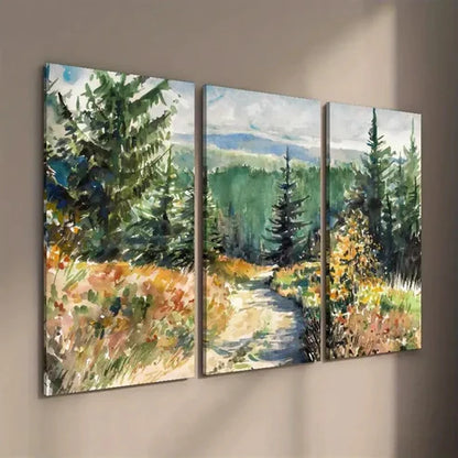 3pcs Vitality of Nature and Forest Scenery Wall Art Set Canvas Unframed - High Quality Print 100% Australian Made Wall Canvas