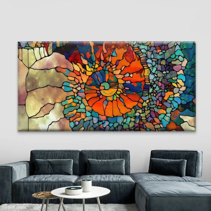 Multicolor Abstract Spiral Wall Art Canvas Office Home Room Framed 120x60cm