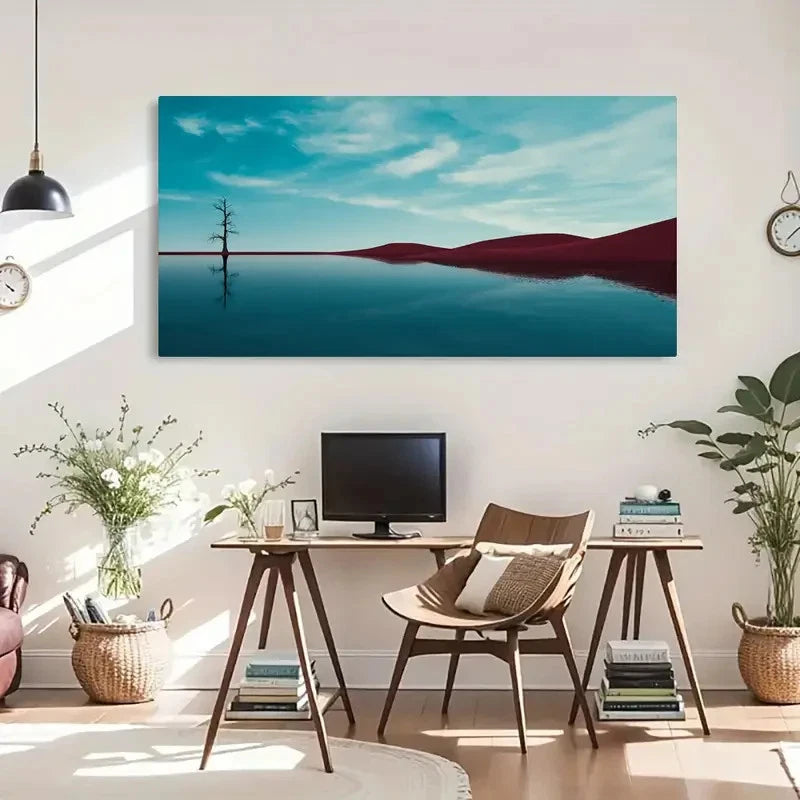 Nature Scenery Modern Asian Wall Art Canvas Office Home Room Framed 120x60cm