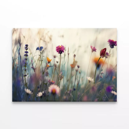 Wild Flowers Meadow At Sunset Wall Art Decor 100% Australian Made - Bella Home Decor