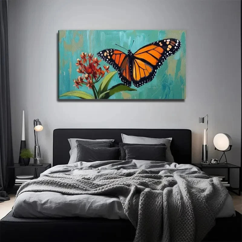 Modern Bohemian Floral Wall Art Canvas Office Home Room Framed 120x60cm