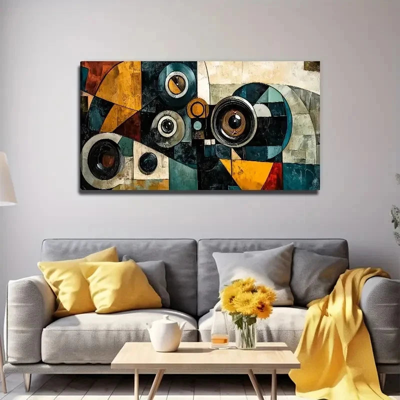 Abstract Eye Drawing Perfect Wall Art Canvas Office Home Room Framed 120x60cm