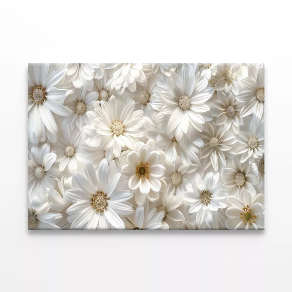 Elegant White Flower Group Wall Art Decor 100% Australian Made - Bella Home Decor