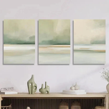 3pcs Modern Abstract Coastal Landscape Perfect Wall Art Set Canvas Framed 50x70cm - High Quality Print 100% Australian Made Wall Canvas Ready to Hang