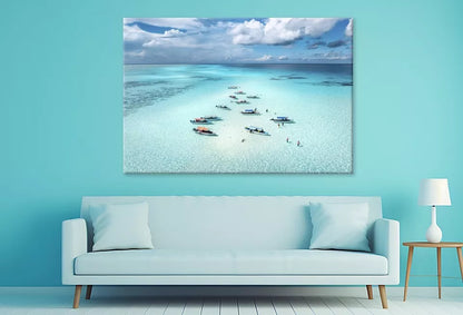 Vibrant Mnemba Island, Zanzibar  Wall Art Decor 100% Australian Made - Bella Home Decor