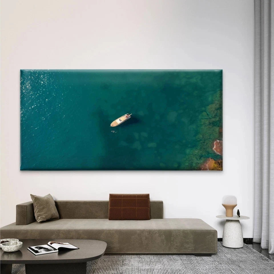 Sailboat in the Sea Wall Art Canvas Office Home Room Framed 120x60cm