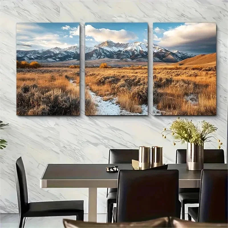 3pcs Vernal Travel Print Posters Perfect Wall Art Set Canvas Framed 50x70cm - High Quality Print 100% Australian Made Wall Canvas Ready to Hang