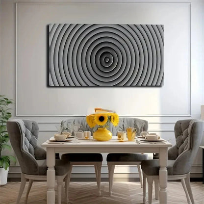 Mystical Circle Design Modern Wall Art Canvas Office Home Room Framed 120x60cm