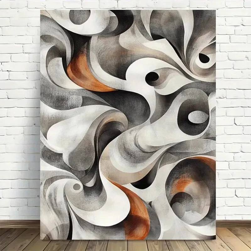 Beautiful Modern Abstract Painting 40x60cm Metal Print Ready to Hang - Bella Home Decor