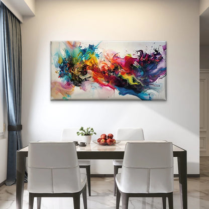 Abstract Liquid Motion Wall Art Canvas Office Home Room Framed 120x60cm