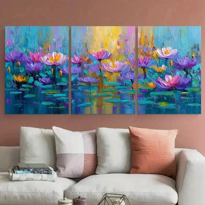 3pcs Hand-Painted Abstract Landscape Perfect Wall Art Set Canvas Framed 60x90cm - High Quality Print 100% Australian Made Wall Canvas Ready to Hang