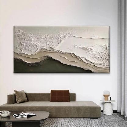Abstract Textured Mountain Wall Art Canvas Office Home Room Framed 120x60cm - Bella Home Decor
