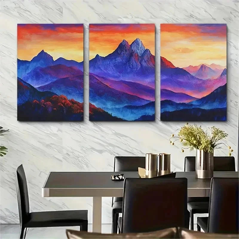 3pcs Cradle Mountain Lovers Mountain Perfect Wall Art Set Canvas Framed 50x70cm - High Quality Print 100% Australian Made Wall Canvas Ready to Hang - Bella Home Decor