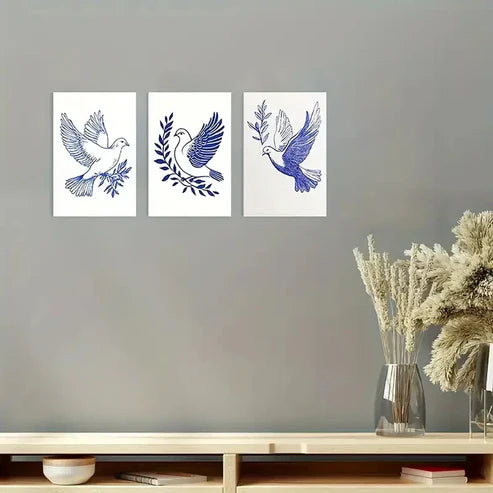 3pcs Abstract Ducky Colorful Ducks Wall Art Canvas Unframed - High Quality Print 100% Australian Made Wall Canvas - Bella Home Decor