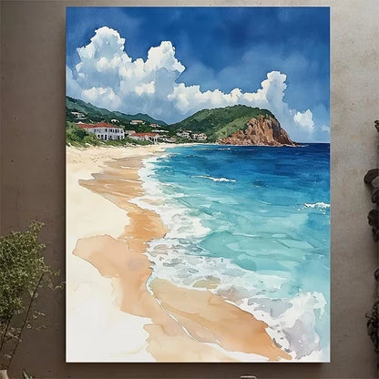 View of Shoal Bay Beach 60x90cm Metal Print Ready to Hang