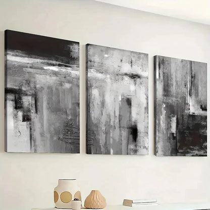 3pcs Modern Abstract Black And White Perfect Wall Art Set Canvas Framed 40x60cm - High Quality Print 100% Australian Made Wall Canvas Ready to Hang - Bella Home Decor