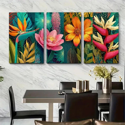 3pcs Guadeloupe Caribbean Gallery Perfect Wall Art Set Canvas Framed 50x70cm - High Quality Print 100% Australian Made Wall Canvas Ready to Hang