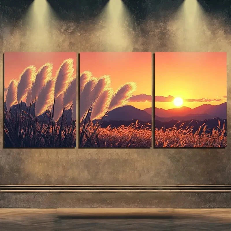 3pcs Exquisite Autumn Sun Shine Calm Perfect Wall Art Set Canvas Framed 40x60cm - High Quality Print 100% Australian Made Wall Canvas Ready to Hang