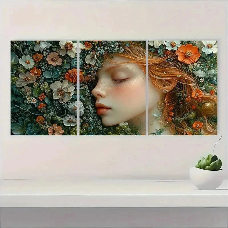 3pcs Mother Nature Fine Art ER   Wall Art Set Canvas Framed 50x70cm - High Quality Print 100% Australian Made Wall Canvas Ready to Hang
