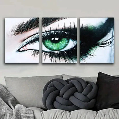 3pcs Eye Gaze Painting Colorful Sharpe Perfect Wall Art Set Canvas Unframed - High Quality Print 100% Australian Made Wall Canvas