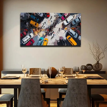 Cityscape Above Decoration Wall Art Canvas Office Home Room Framed 120x60cm