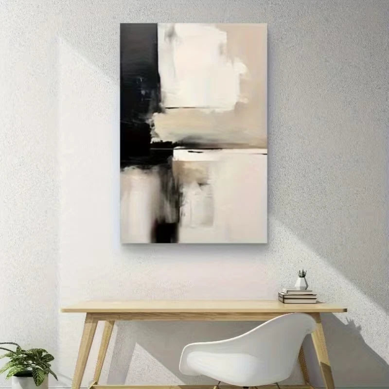 White, Black & Gray Color Palette 60x90cm Metal Print Ready to Hang