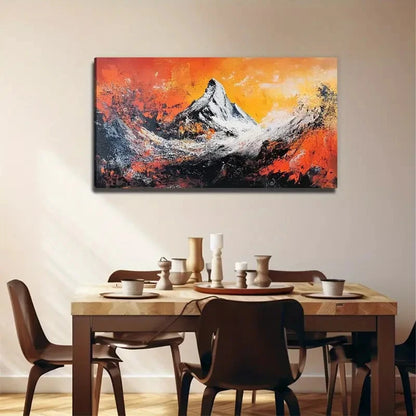 Majestic Snowy Mountain Wall Art Canvas Office Home Room Framed 120x60cm