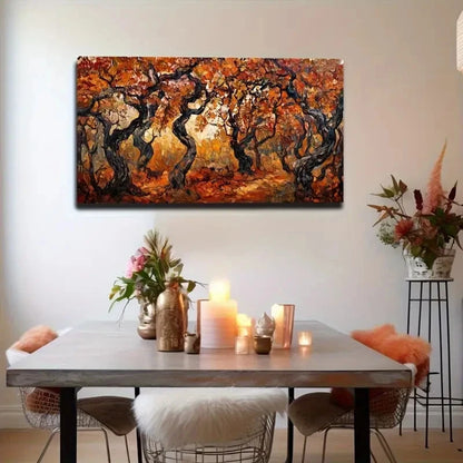 Grapevine Splendor Abstract Wall Art Canvas Office Home Room Framed 120x60cm