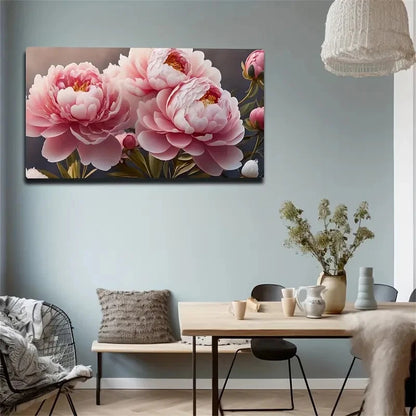 Happy Flowers Beautifully  Wall Art Canvas Office Home Room Framed 120x60cm