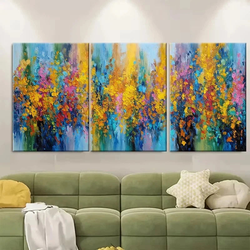 3pcs Colorful Abstract Wall Art Set Canvas Framed 40x60cm – High Quality Print 100% Australian Made Wall Canvas Ready to Hang - Bella Home Decor
