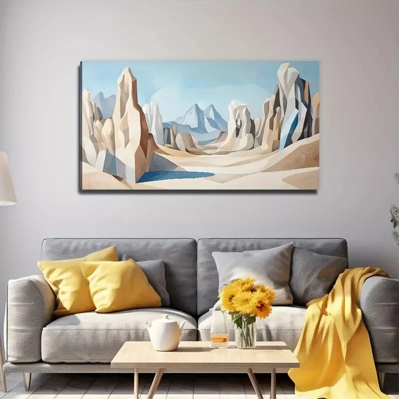 Abstract Desert Landscape Wall Art Canvas Office Home Room Framed 120x60cm