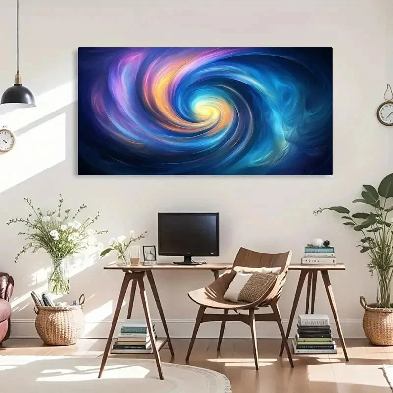 Swirling Sky Cloud Pink Décor cWall Art Canvas Office Home Room Framed 120x60cm - Bella Home Decor