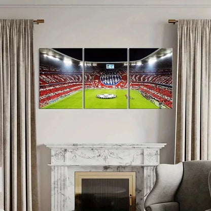 3pcs Bayern Munich Football Stadium Wall Art Canvas Unframed - High Quality Print 100% Australian Made Wall Canvas - Bella Home Decor