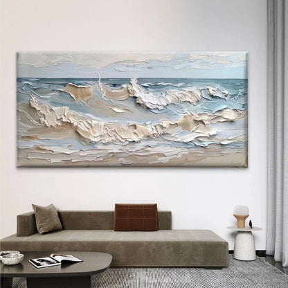 Ocean Waves Seascape Wall Art Canvas Office Home Room Framed 120x60cm