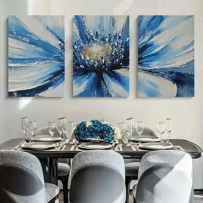 3pcs Elegant Floral Burst Design Decor Wall Art Set Canvas Unframed - High Quality Print 100% Australian Made Wall Canvas