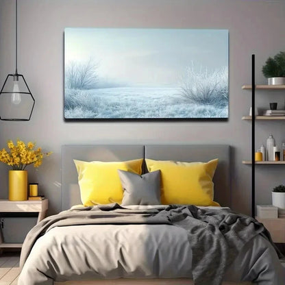 Elegant White Flowers Serene Wall Art Canvas Office Home Room Framed 120x60cm