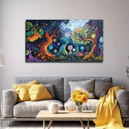 Magic Woods Modern Landscape Wall Art Canvas Office Home Room Framed 120x60cm