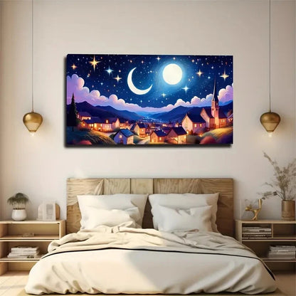 Deco Countryside Landscape Wall Art Canvas Office Home Room Framed 120x60cm