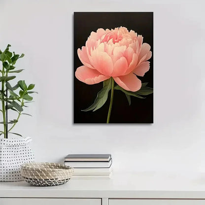 Beautiful Carnation Colorful Peony Painting 40x60cm Metal Print Ready to Hang - Bella Home Decor