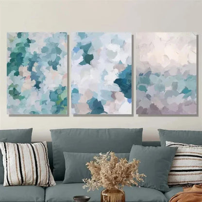 3pcs Color Abstract Painting Wall Art Set Canvas Unframed - High Quality Print 100% Australian Made Wall Canvas - Bella Home Decor