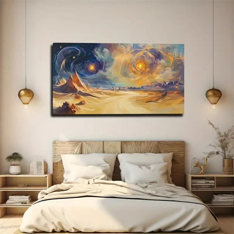 Desert Planet Unforgettable Wall Art Canvas Office Home Room Framed 120x60cm