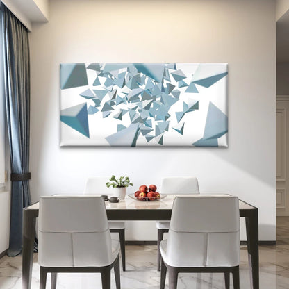 Abstract Triangle 3D Illustrati Wall Art Canvas Office Home Room Framed 120x60cm